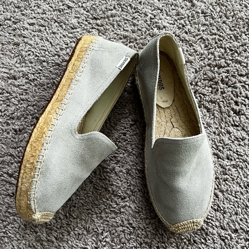 Soludos Espadrille Loafer - Stone Suede size 6.5 women’s